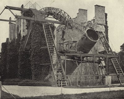 The Great Rosse Telescope, Birr Castle, Kings County (s/h-billede) af Irish Photographer