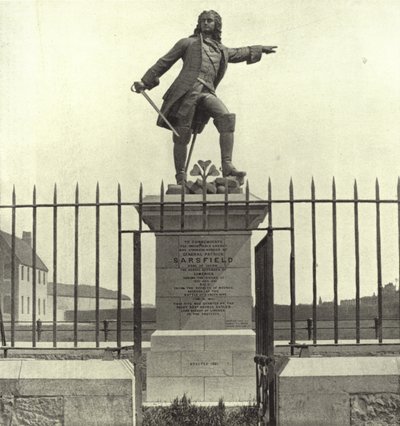 Sarsfield-statuen, Limerick (s/h-billede) af Irish Photographer