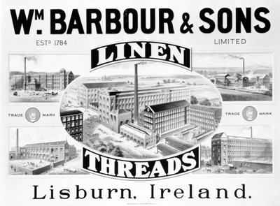 Annonce for Wm. Barbour und Sons (litho) af Irish School