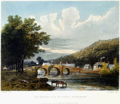 New Bridge, Vale of Ovoca, Co. Wicklow, 1835 af Irish School