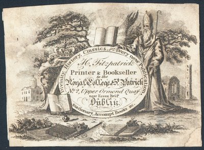 Handelskort, H Fitzpatrick (gravering) af Irish School