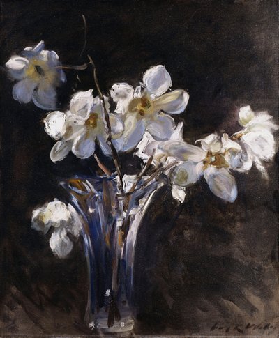 Magnolia i en vase af Irving Ramsay Wiles