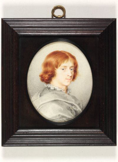 En ung herre traditionelt identificeret som Isaac Oliver den yngre, malerens søn (akvarel på vellum) af Isaac (attr. to) Oliver