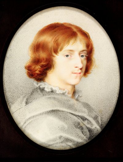 En ung gentleman traditionelt identificeret som Isaac Oliver den yngre, malerens søn (akvarel på vellum) af Isaac (attr. to) Oliver