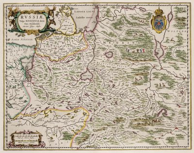 Kort over det vestlige Rusland Fra: Nordlige og østlige dele, 1664 af Isaac Abrahamsz. Massa
