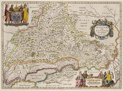 Kort over det sydlige Rusland Fra: Nordlige og østlige dele, 1664 af Isaac Abrahamsz. Massa