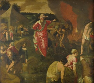 Lignelse om ukrudtet blandt hveden af Isaac Claesz. van Swanenburg (attributed to)