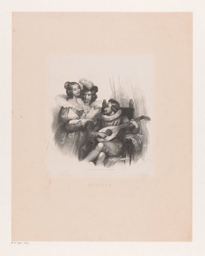 Musikskabende selskab Musik (titel på objekt) af Isaac Cornelis Elink Sterk
