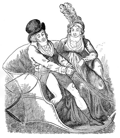 En guldfink og hans elskerinde, 1796. af Isaac Cruikshank