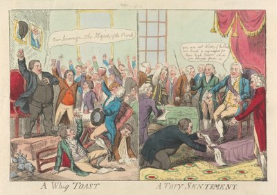 Ein Whig-Toast - Ein Tory-Gefühl af Isaac Cruikshank