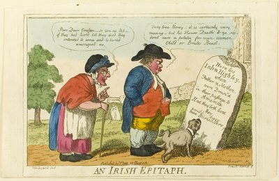 Et irsk epitafium af Isaac Cruikshank