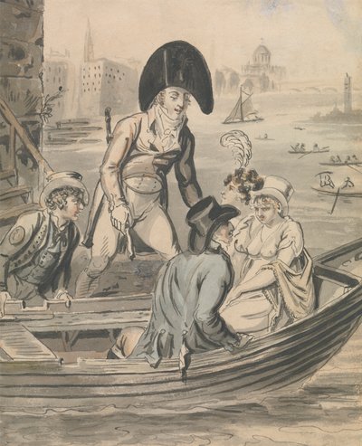 Går om bord på færgen af Isaac Cruikshank