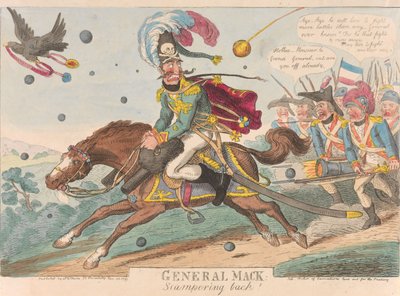 General Mack, auf der Flucht! af Isaac Cruikshank