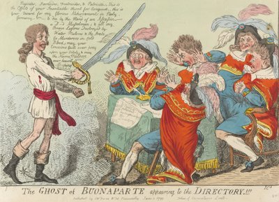 Der Geist von Buonaparte erscheint dem Direktorium!!! af Isaac Cruikshank