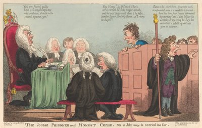 Der lustige Gefangene & ehrliche Ausrufer. Ein Scherz kann zu weit gehen af Isaac Cruikshank