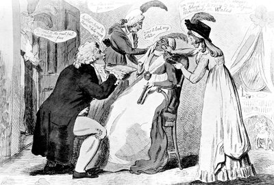 Washing The Blackamoor, 1795. af Isaac Cruikshank