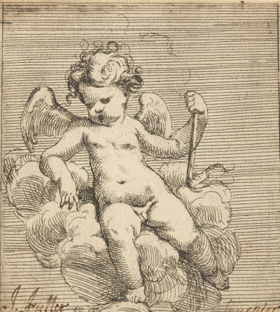 Putto holder en fakkel af Isaac Fuller