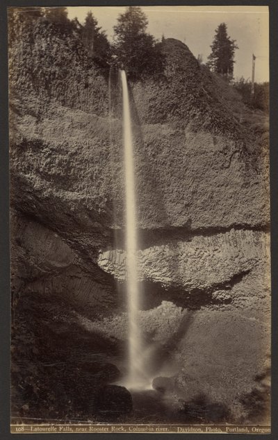 Latourelle Falls, nær Rooster Rock, Columbia River af Isaac Grundy Davidson