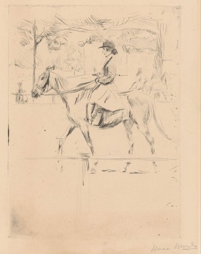 Kvinde til hest af Isaac Israels (signed by artist)