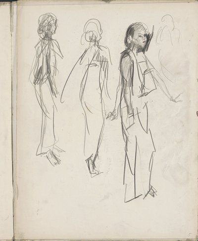 Tre stående indiske figurer af Isaac Israels