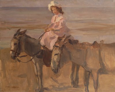 På Scheveningen-stranden (olie på lærred) af Isaac Israels