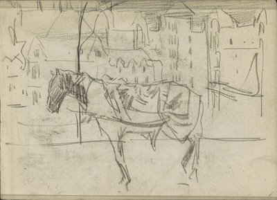 Bybillede med hest af Isaac Israels
