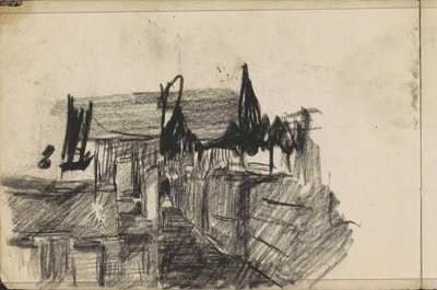 Gadebillede med figurer af Isaac Israels