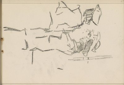 Fire figurer med hovedbeklædning, i profil af Isaac Israels