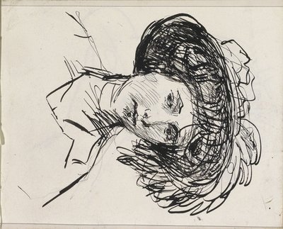 Kvindehoved med hat af Isaac Israels