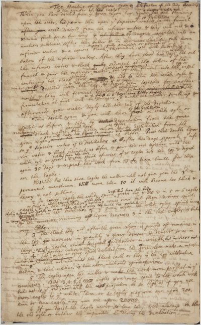 Jagten på det grønne Lyon, recto, ca. 1700 af Isaac Newton