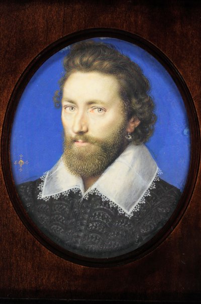 En gentleman traditionelt identificeret som Thomas Howard, 2. jarl af Arundel (akvarel på vellum) af Isaac Oliver