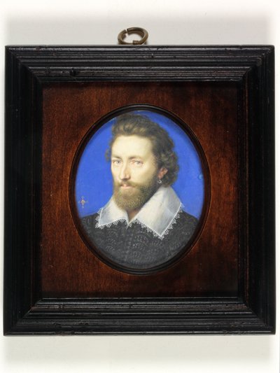 En gentleman traditionelt identificeret som Thomas Howard, 2. jarl af Arundel (akvarel på vellum) af Isaac Oliver