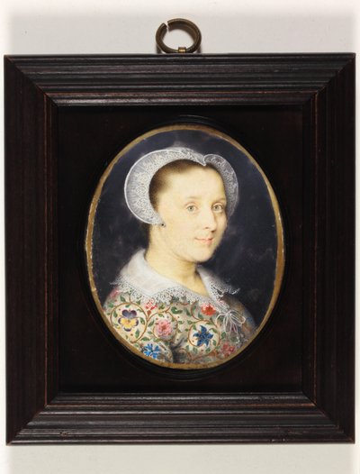 Elizabeth Harding, fru Isaac Oliver (akvarel på vellum) af Isaac Oliver