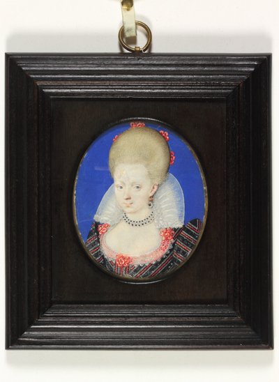 Frances Howard, hertuginde af Lennox og Richmond (akvarel på vellum) af Isaac Oliver