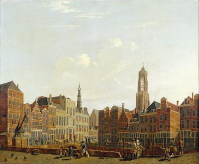 Utrecht Rådhusbro med omgivelser af Isaac Ouwater