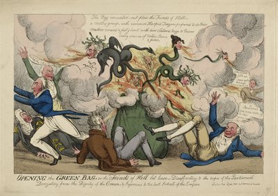 Åbning af den grønne pose af Isaac Robert (attr. to) Cruikshank