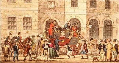 Bull and Mouth Inn af Isaac Robert Cruikshank