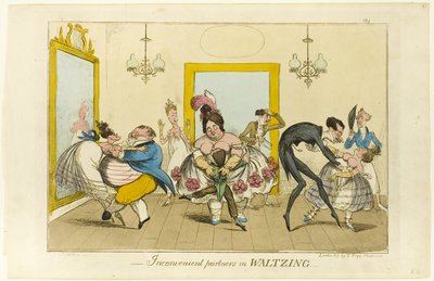 Upraktiske partnere i Waltzing af Isaac Robert Cruikshank
