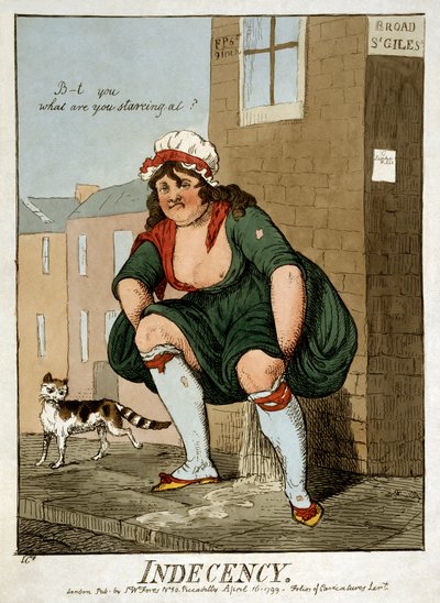 Uanstændighed, 1799. af Isaac Robert Cruikshank