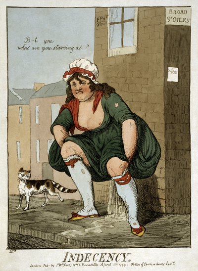 Uanstændighed, 1799 af Isaac Robert Cruikshank