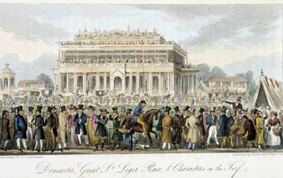 Saint Léger-prisen ved Doncaster (løbene) - i "" Den engelske spion"" af Charles Molloy Westmacott, ill. af Robert Cruikshank, London af Isaac Robert Cruikshank
