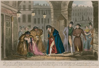 En af disse plagede hændelser i Life in London af Isaac Robert Cruikshank