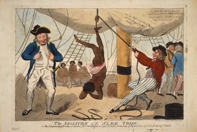 Afskaffelsen af Slavehandelen eller umenneskeligheden hos forhandlere af menneskekød eksemplificeret i Captn. af Isaac Robert Cruikshank