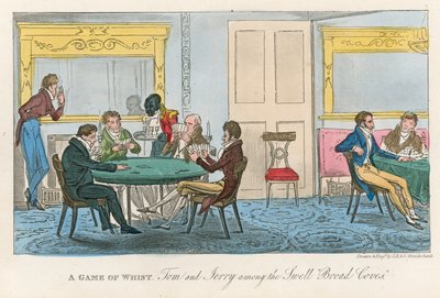 Et spil whist; Tom og Jerry i de brede bugter af Isaac, Robert and George Cruikshank