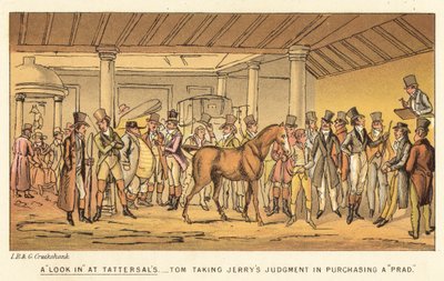 Et kig ind på Tattersalls af Isaac, Robert and George Cruikshank