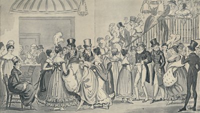 In the Saloon at Covent Garden, 1821, 1920. Kunstnere: Isaac Robert Cruikshank, George Cruikshank. af Isaac, Robert and George Cruikshank
