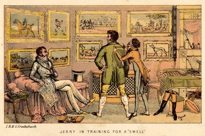 Jerry under træning for en dønning af Isaac, Robert and George Cruikshank