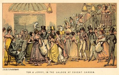 Tom og Jerry i saloonen i Covent Garden af Isaac, Robert and George Cruikshank