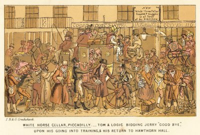 White Horse Cellar, Piccadilly af Isaac, Robert and George Cruikshank
