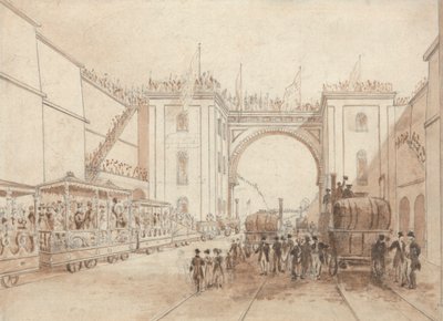 Åbning af Liverpool og Manchester Railway af Isaac Shaw